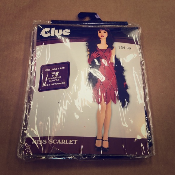 Clue Miss Scarlet Women’s Costume! New! - Picture 2 of 4